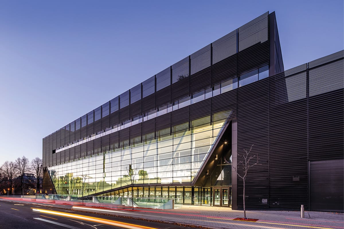 Exterior photo of the Goldring Centre for High Performance